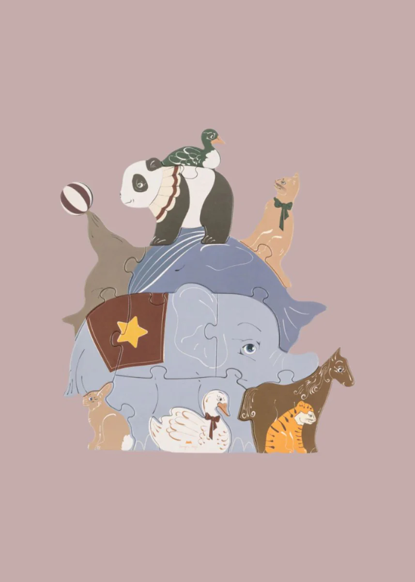 Animal Cardboard Puzzle (12 Pieces) - Image 2