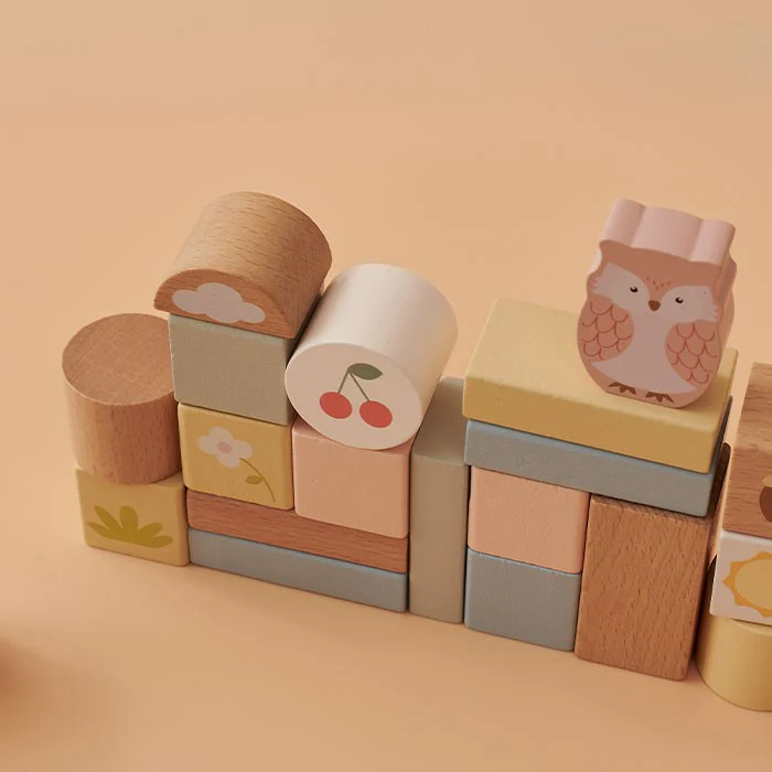 50-Piece Wooden Animal Block Set - Image 4