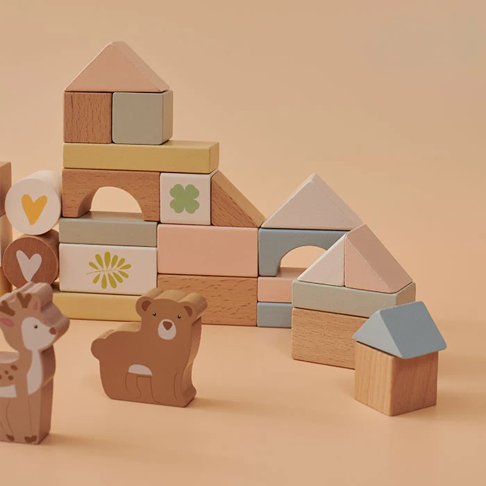 50-Piece Wooden Animal Block Set - Image 6