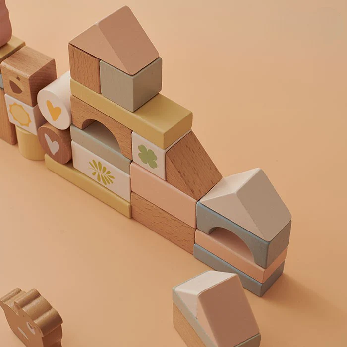 50-Piece Wooden Animal Block Set - Image 7