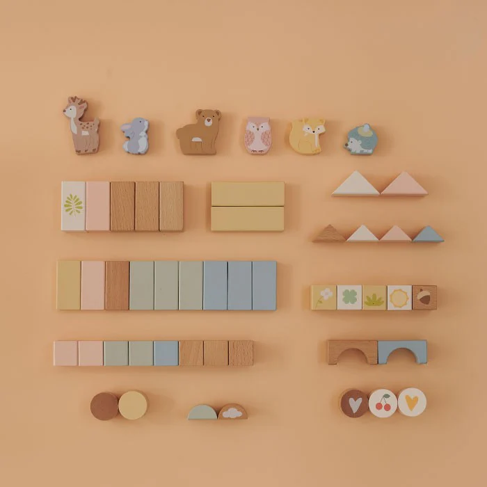 50-Piece Wooden Animal Block Set - Image 8