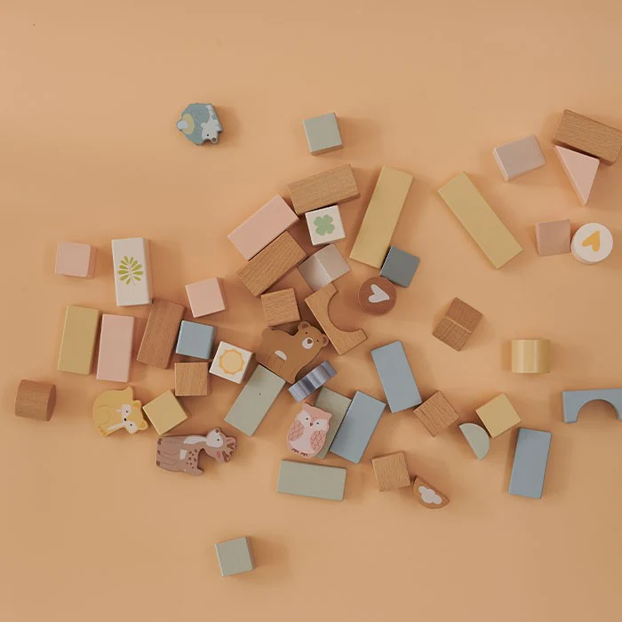 50-Piece Wooden Animal Block Set - Image 9