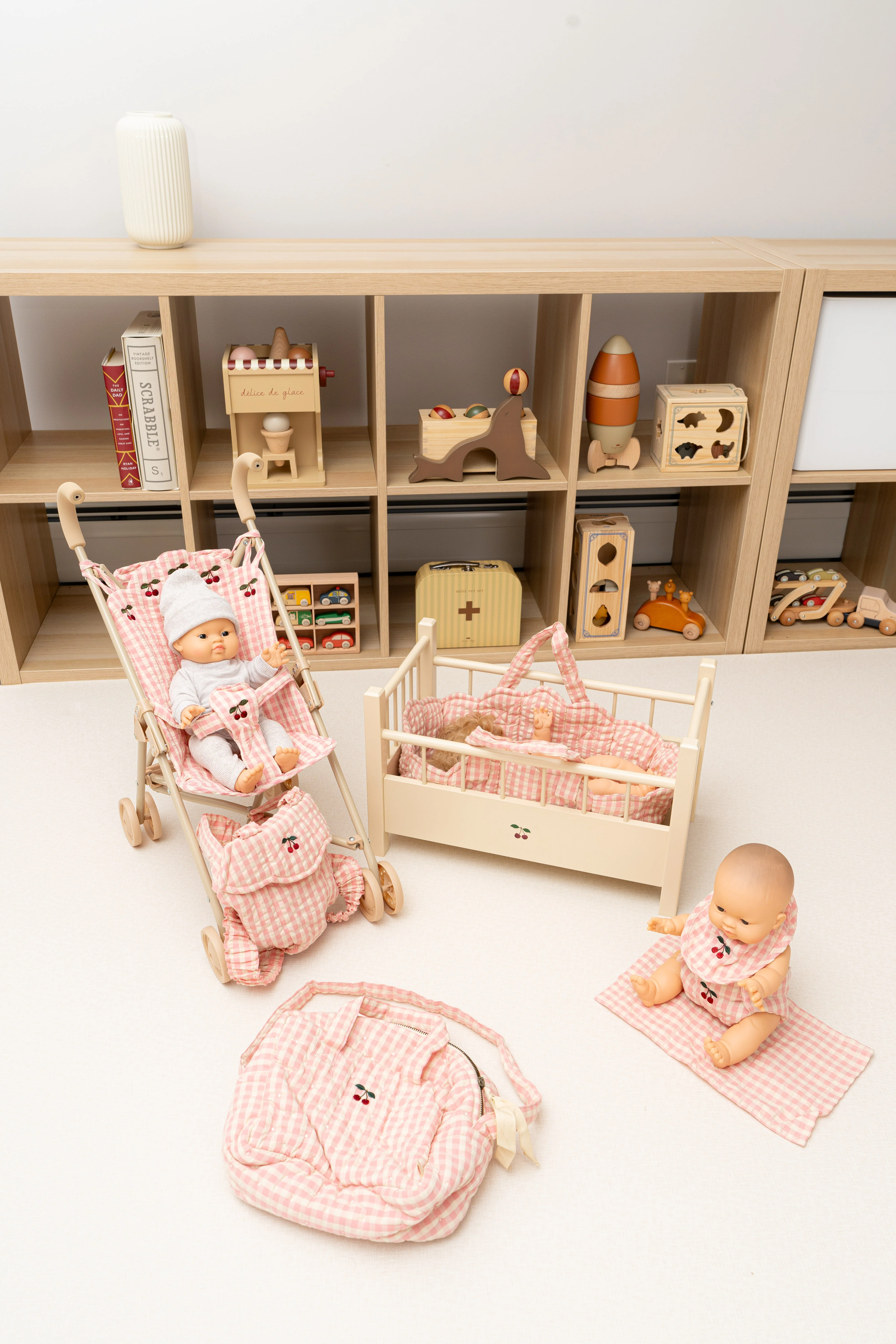 Baby Doll Carrier - Powder Pink Check - Image 2