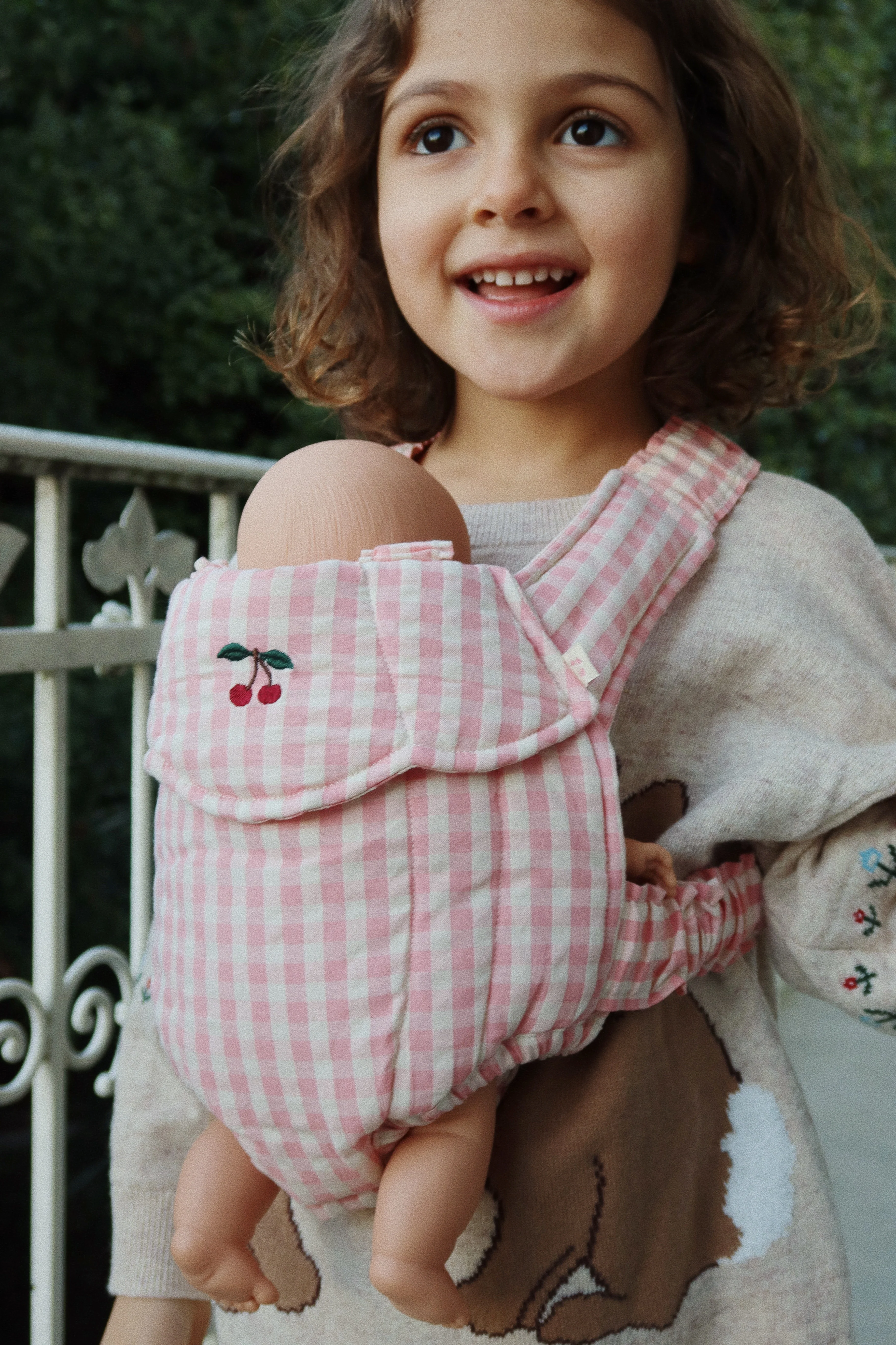 Baby Doll Carrier - Powder Pink Check - Image 4