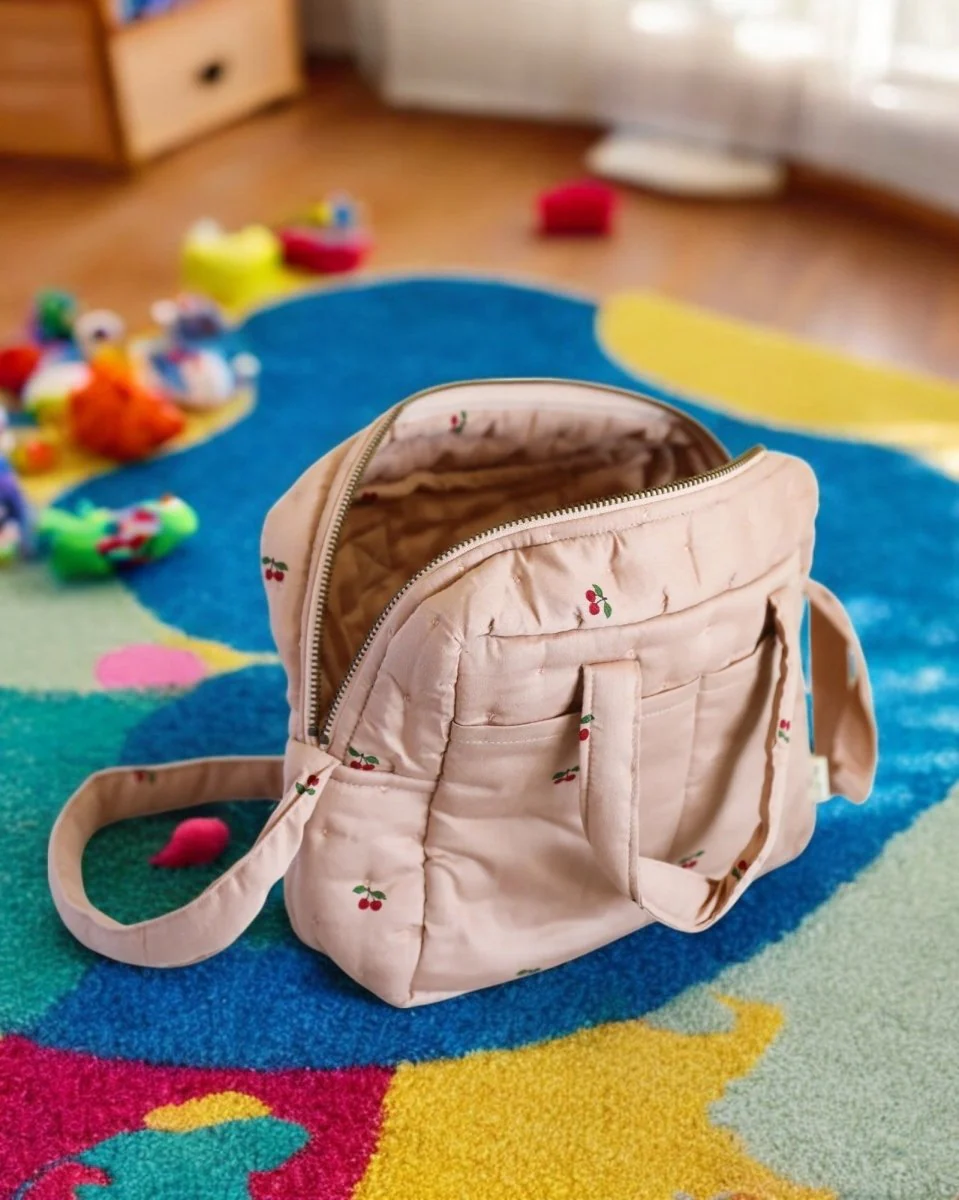 Konges Sloejd | Baby Doll Diaper Bag - Cherry Blush - Image 6