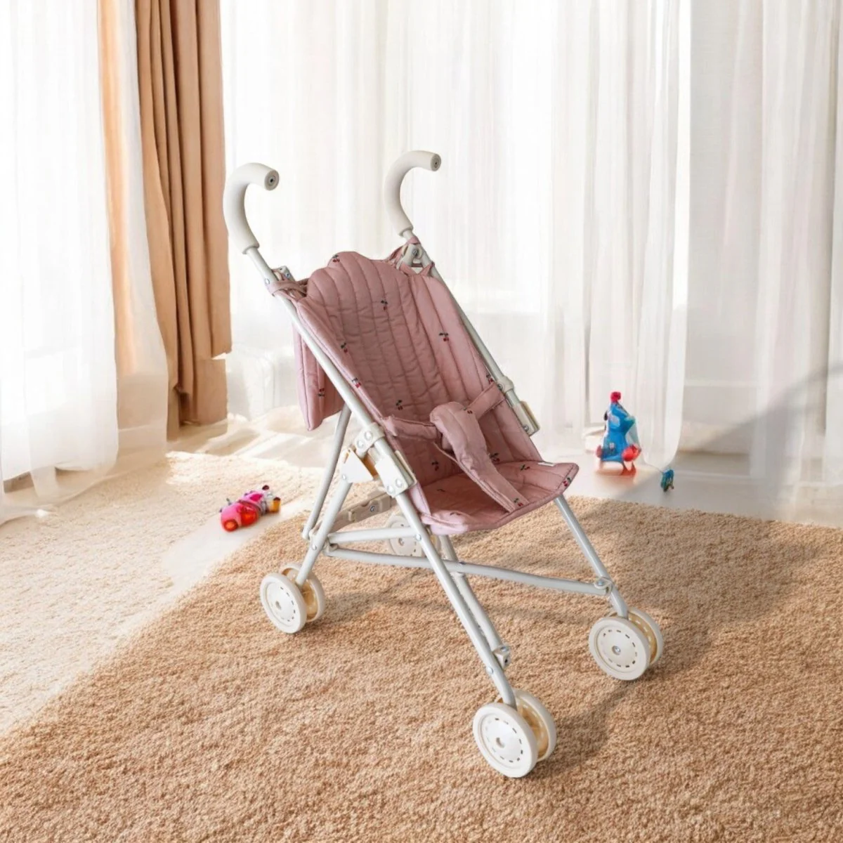 Konges Sloejd | Baby Doll Stroller - Cherry Blush - Image 2