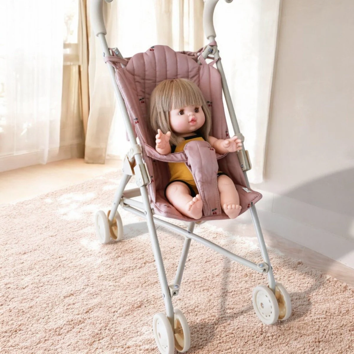 Konges Sloejd | Baby Doll Stroller - Cherry Blush - Image 5