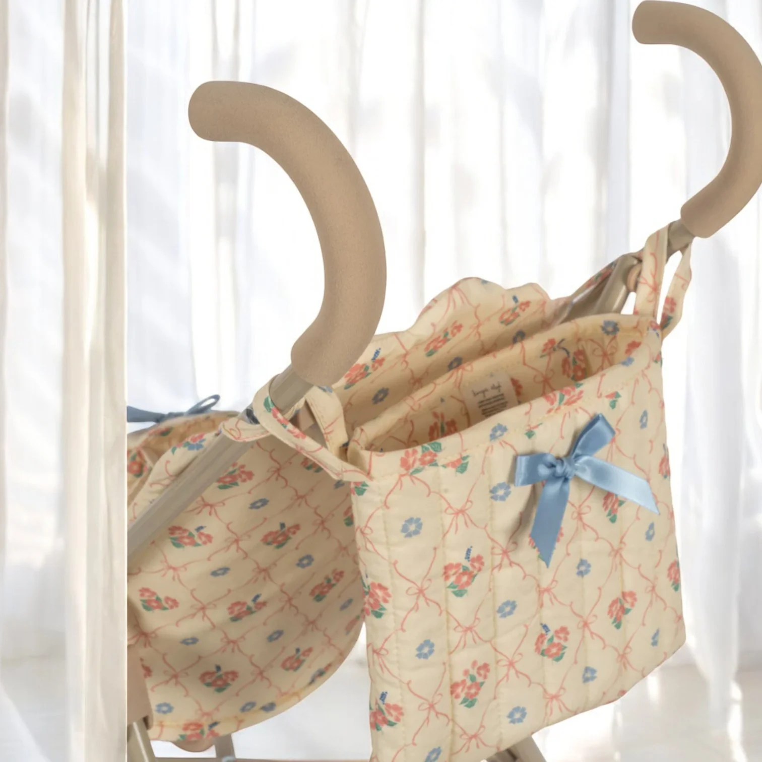 Konges Sloejd | Baby Doll Stroller - Fleur Decor - Image 3