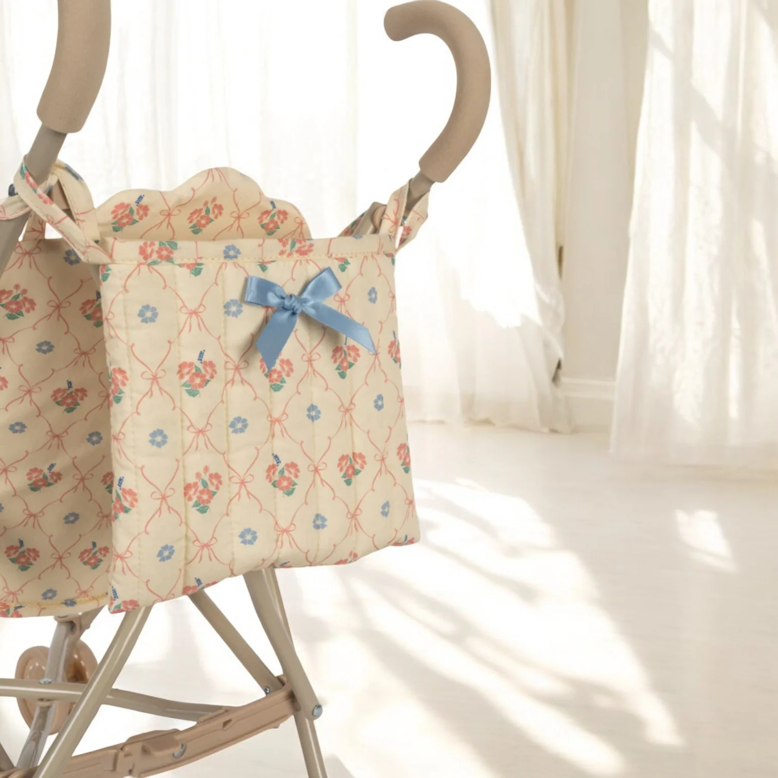 Konges Sloejd | Baby Doll Stroller - Fleur Decor - Image 4