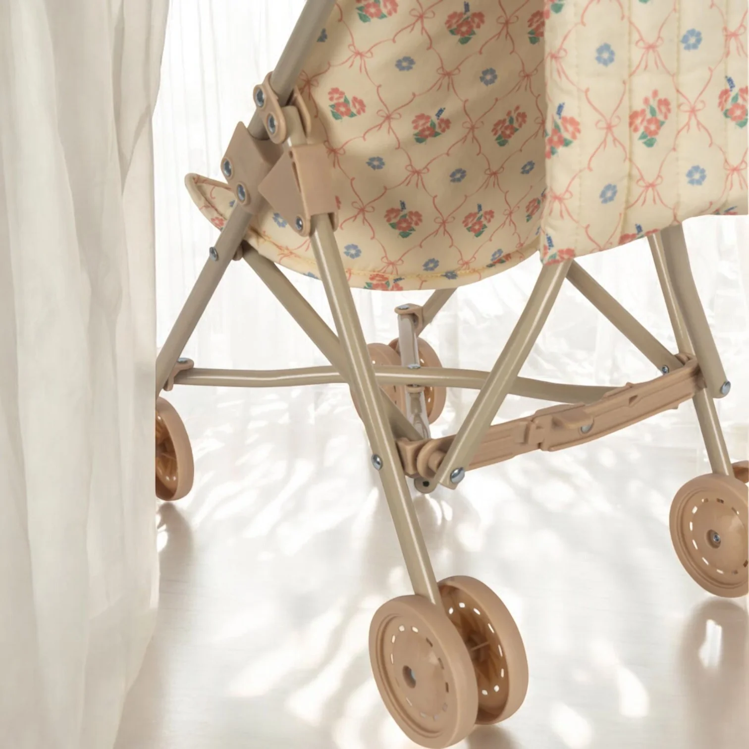 Konges Sloejd | Baby Doll Stroller - Fleur Decor - Image 6