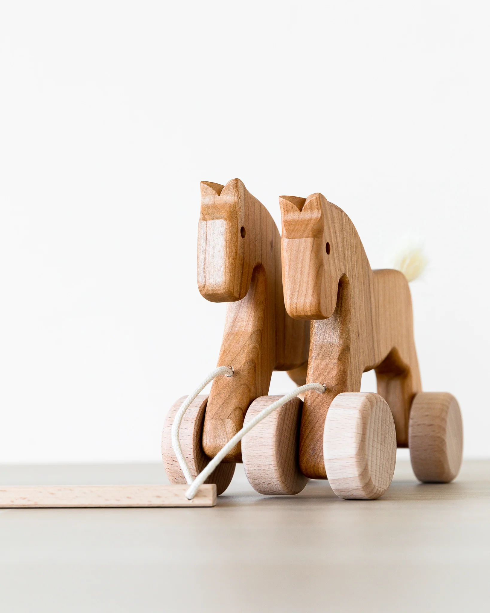 Double Horses Wooden Pull Toy - Image 3