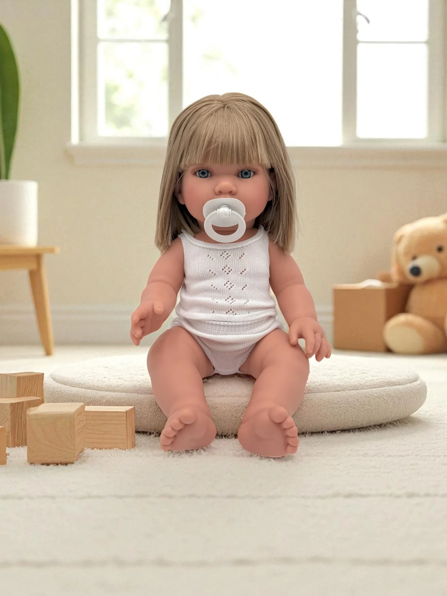 Bebenita 13" Baby Girl Doll - Adelaide | Unscented & Fully Clothed - Image 4