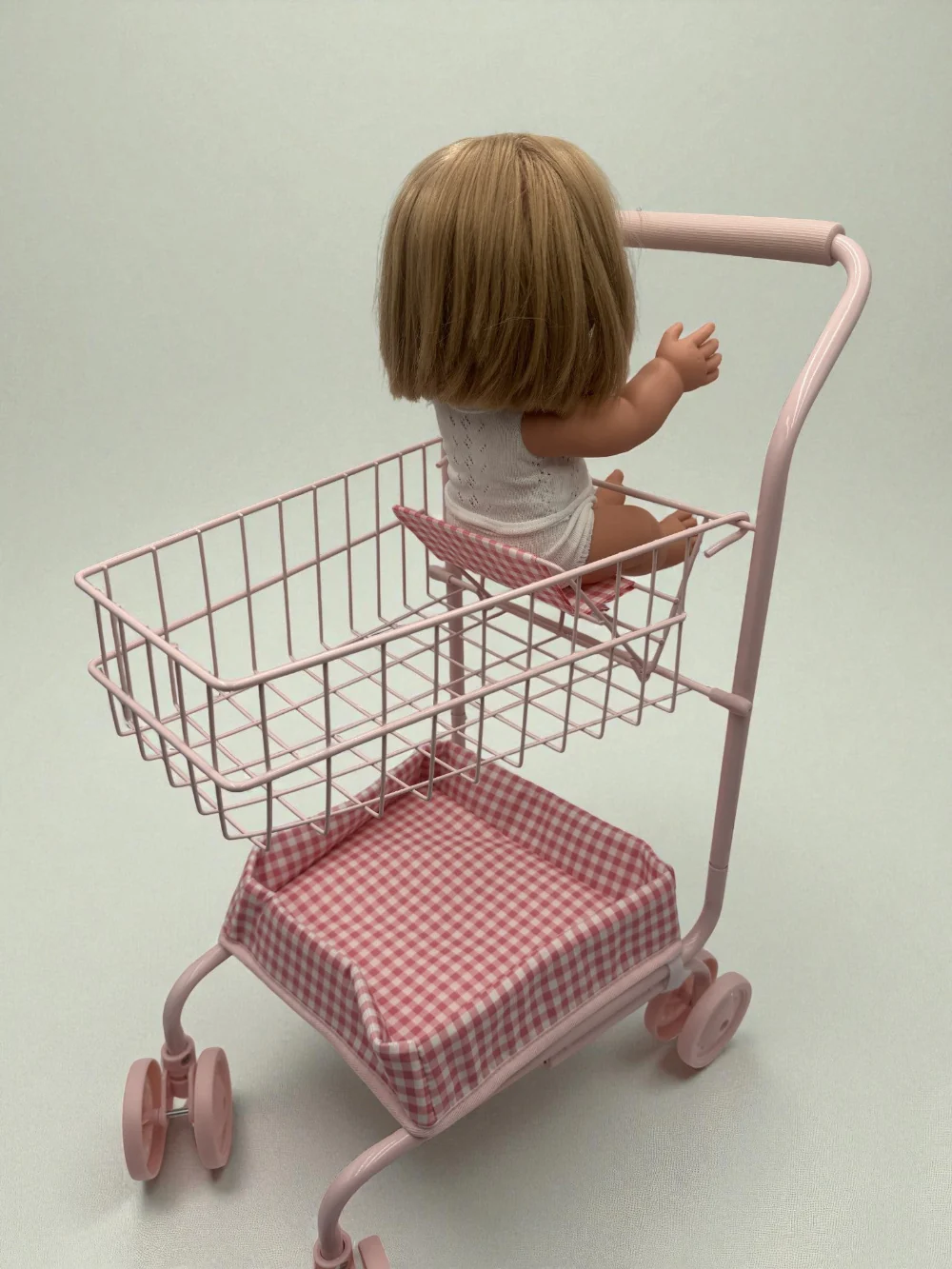 Toy Shopping Cart - Bubblegum Gingham - Image 5