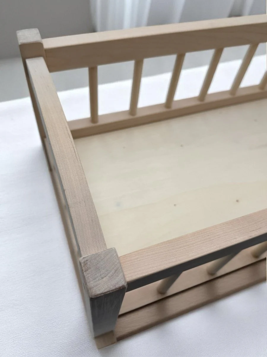 Bebenita | Wooden Baby Doll Cradle Bed in Natural Birch - Image 6