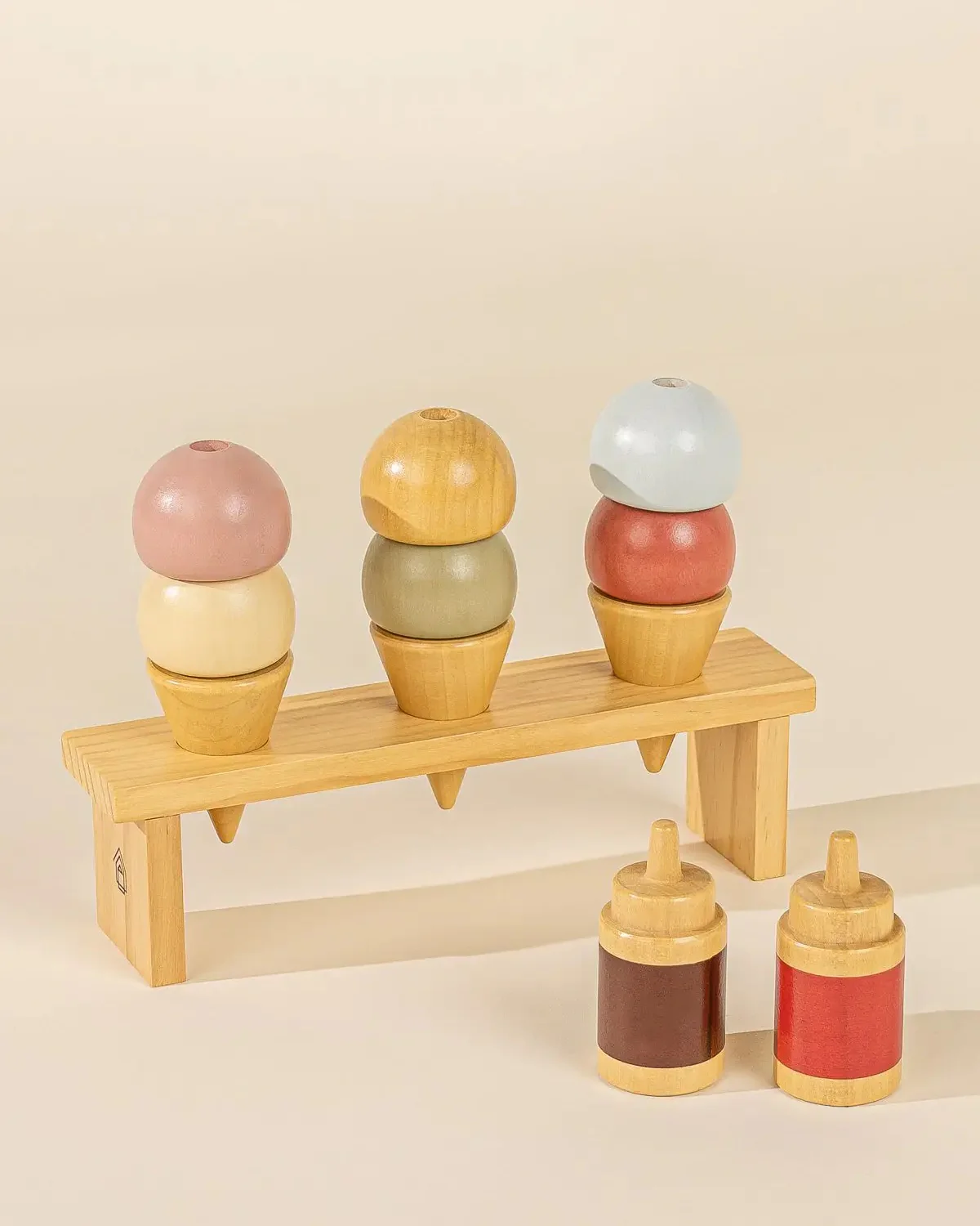 Wooden Ice Cream & Stand Playset - Image 2