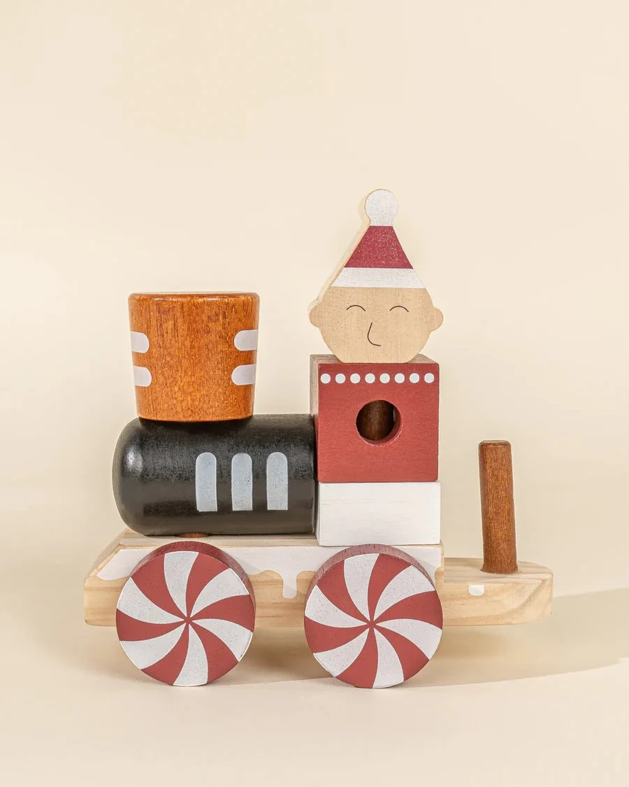 Wooden Stacking Christmas Train - Image 7
