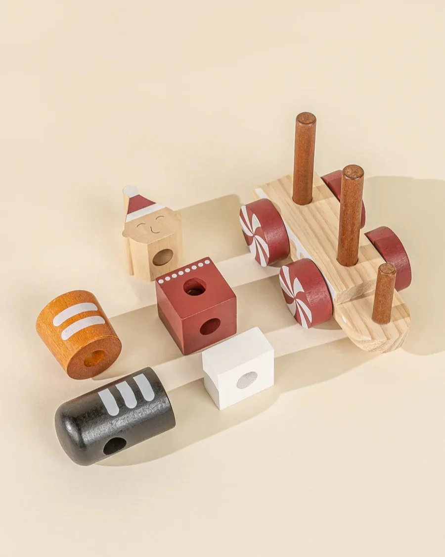 Wooden Stacking Christmas Train - Image 8