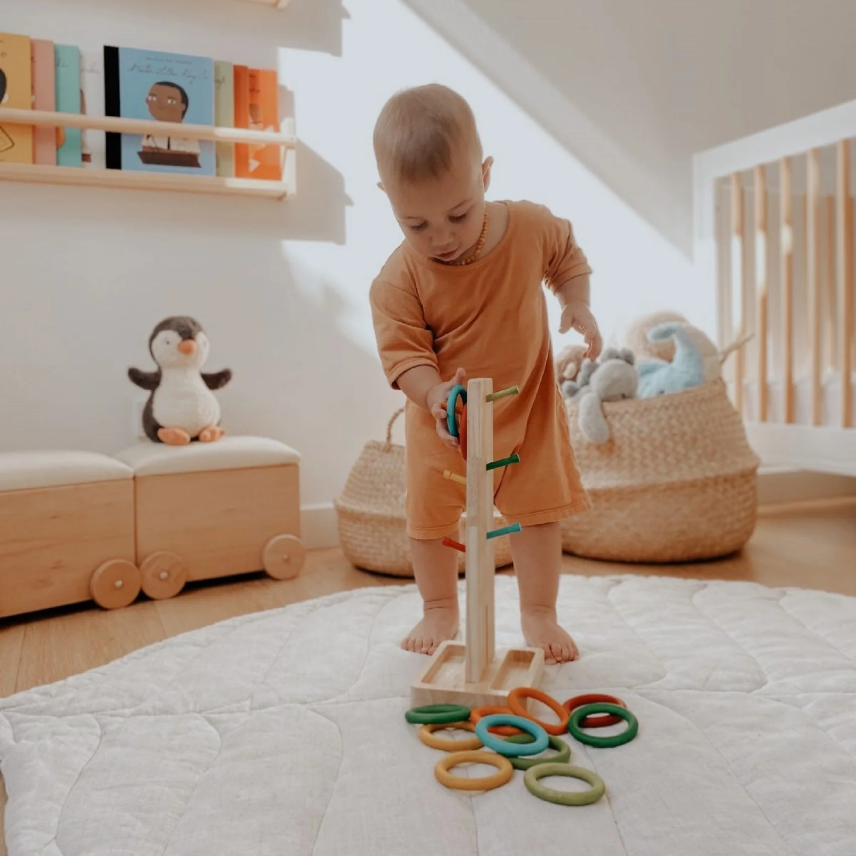 Color Sorting Ring Toss Game - Image 3