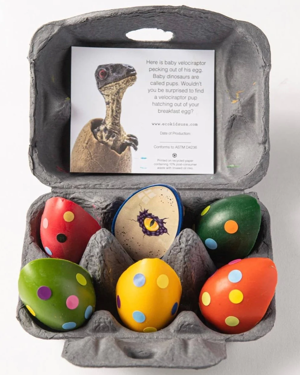 Dinosaur Eggs Beeswax Crayons (set of 6) - Image 7