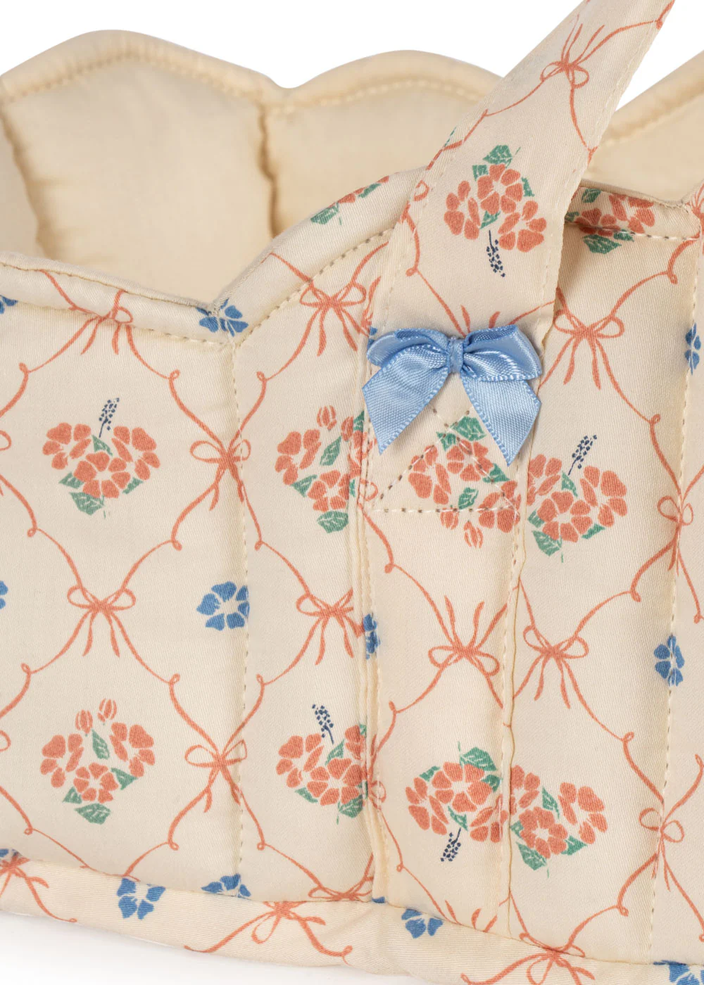 Konges Sloejd | Doll Basket - Fleur Decor - Image 2
