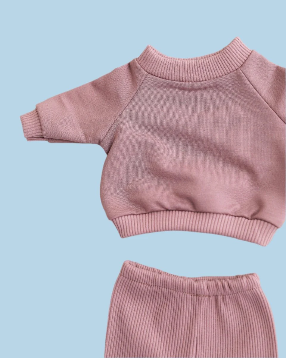 Doll Clothes | Doll Sweatshirt Set - Lavender (11" - 14" dolls) - Image 4