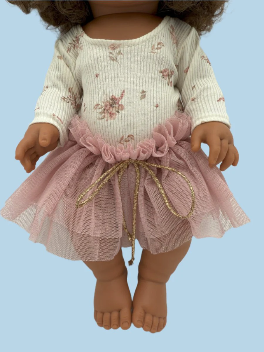 Doll Clothes | Doll Tutu Bodysuit - Meadow Mist (11" & 13" dolls) - Image 5