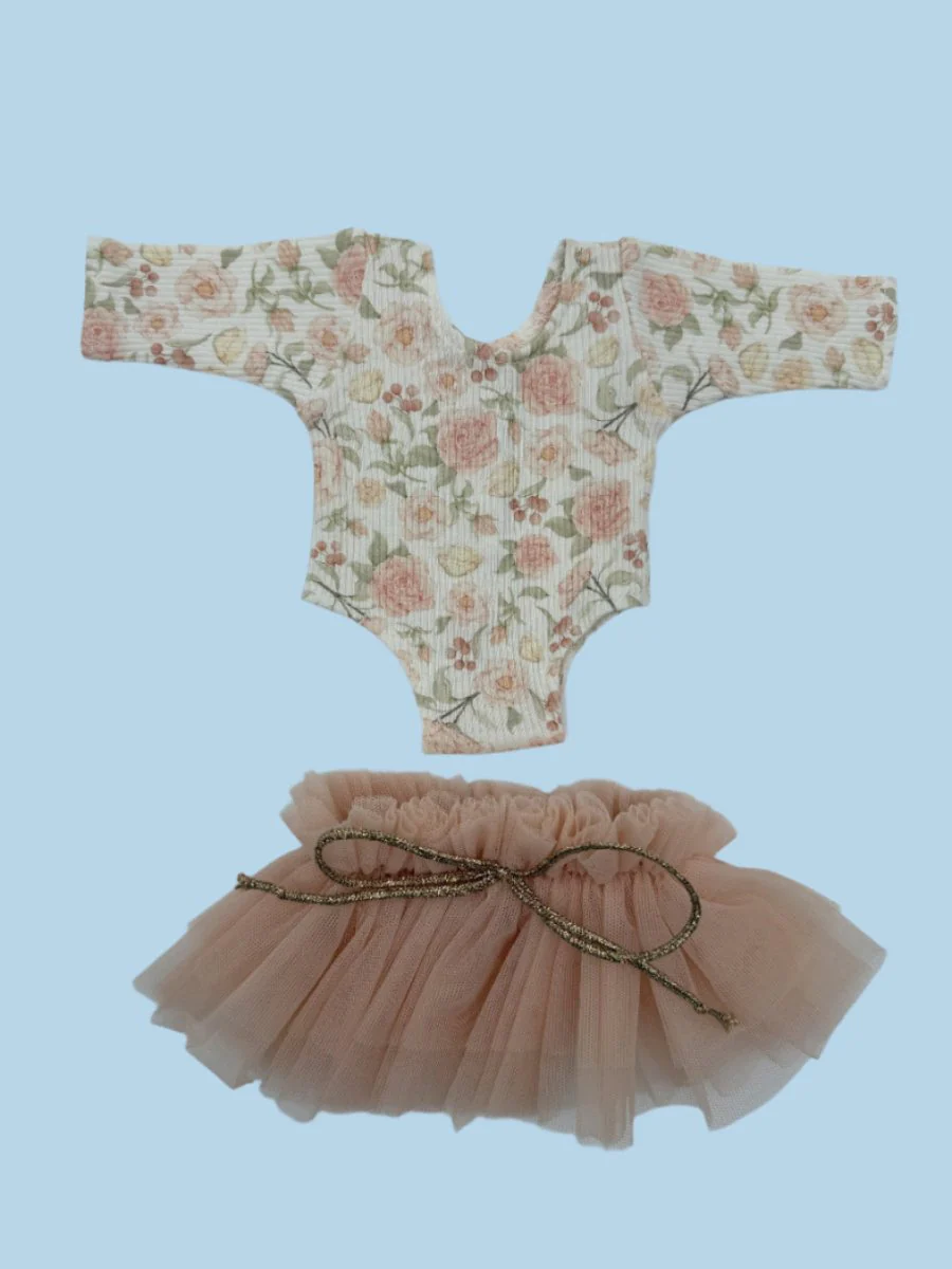 Doll Clothes | Doll Tutu Bodysuit - Rose Garden (11" & 13" dolls) - Image 2