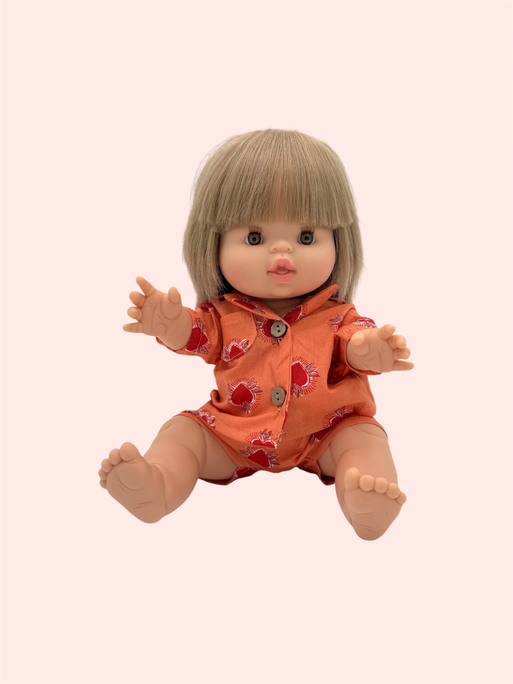Pajama Set - Orange Heart - Image 3