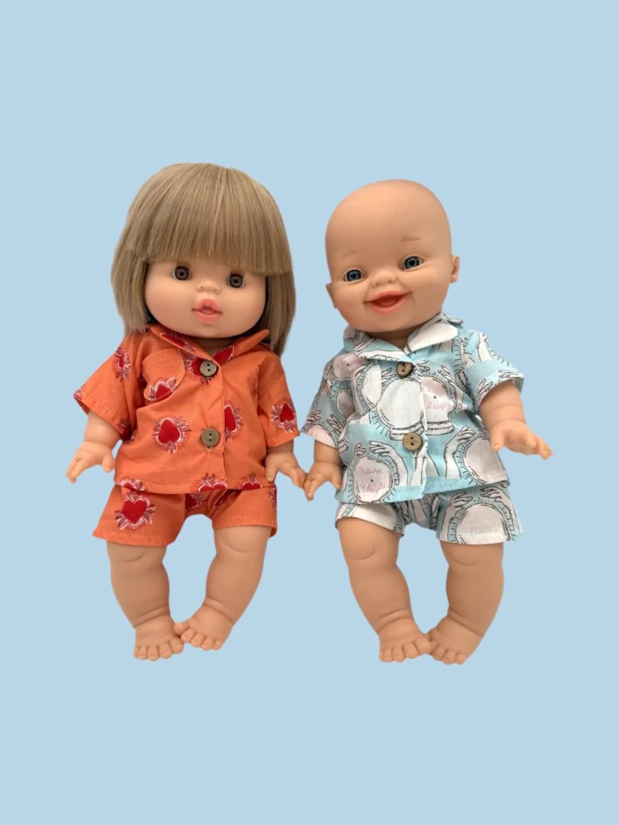 Pajama Set - Orange Heart - Image 4
