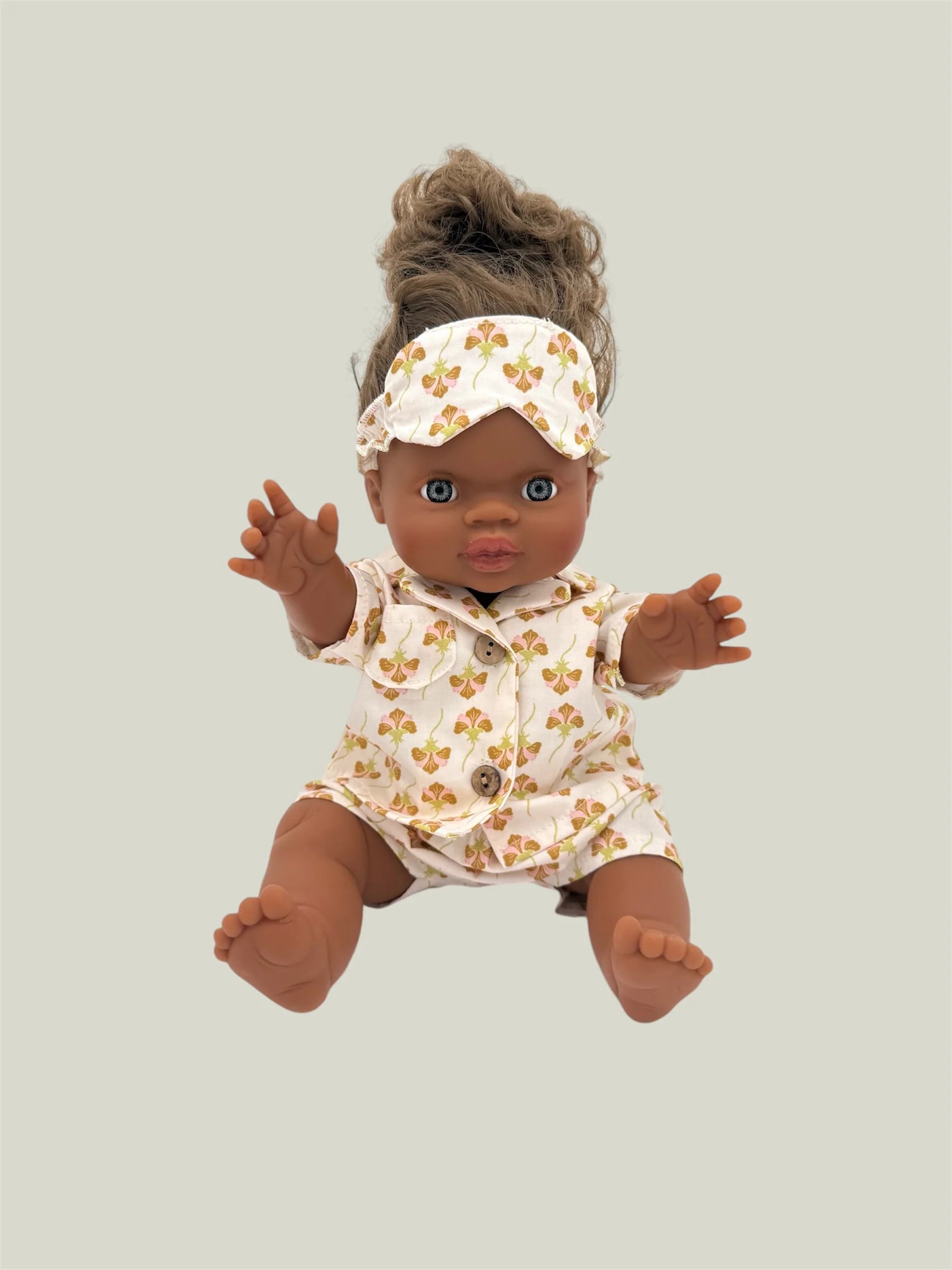 Pajama Set - Yellow Lily w/ Mask - Image 2