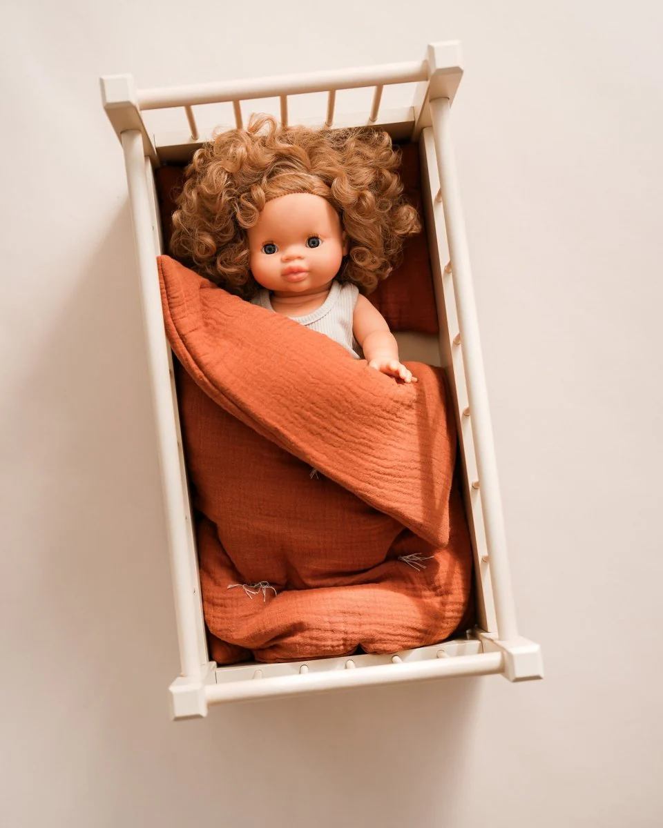 Doll Muslin Bedding Set - Cinnamon - Image 2