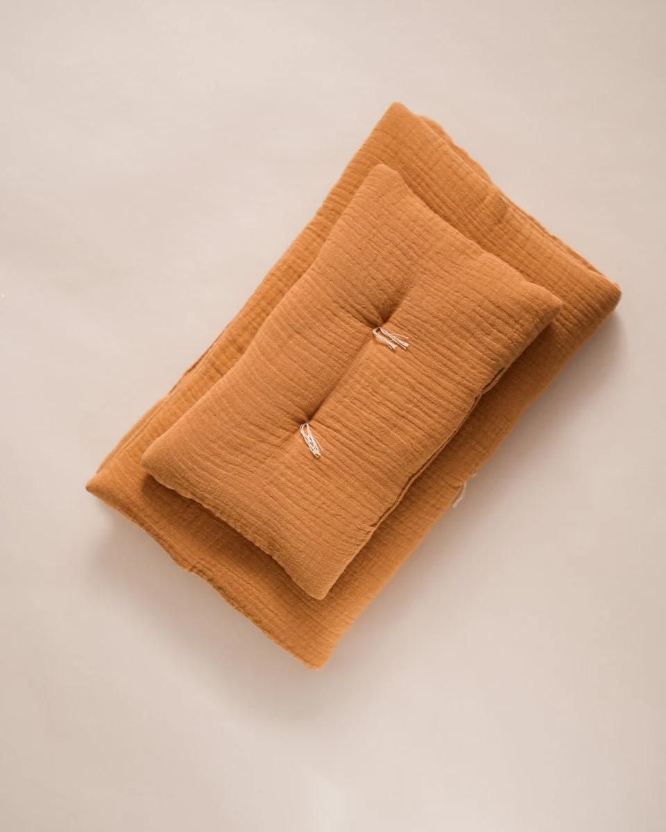 Doll Muslin Bedding Set - Toffee - Image 4