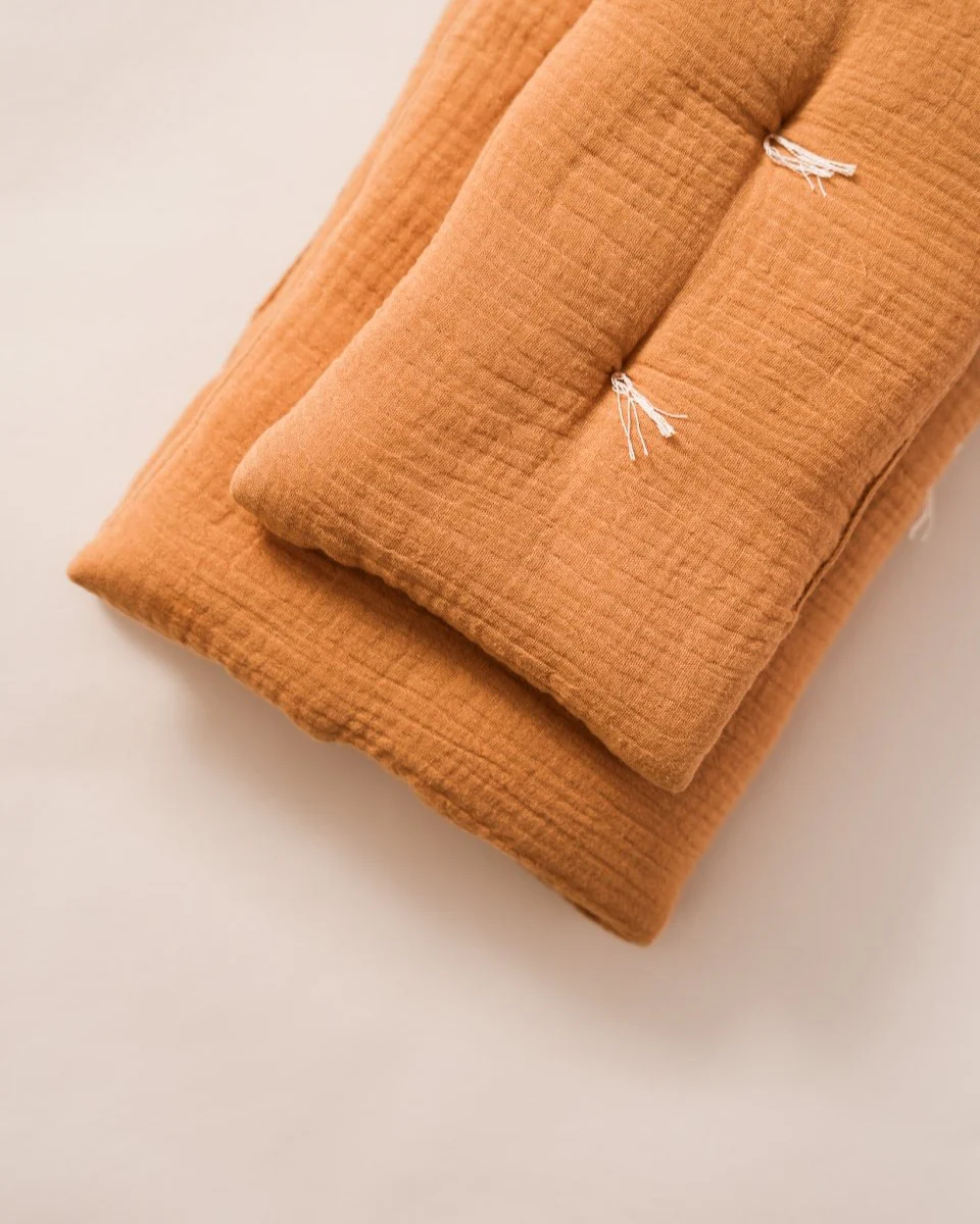 Doll Muslin Bedding Set - Toffee - Image 5