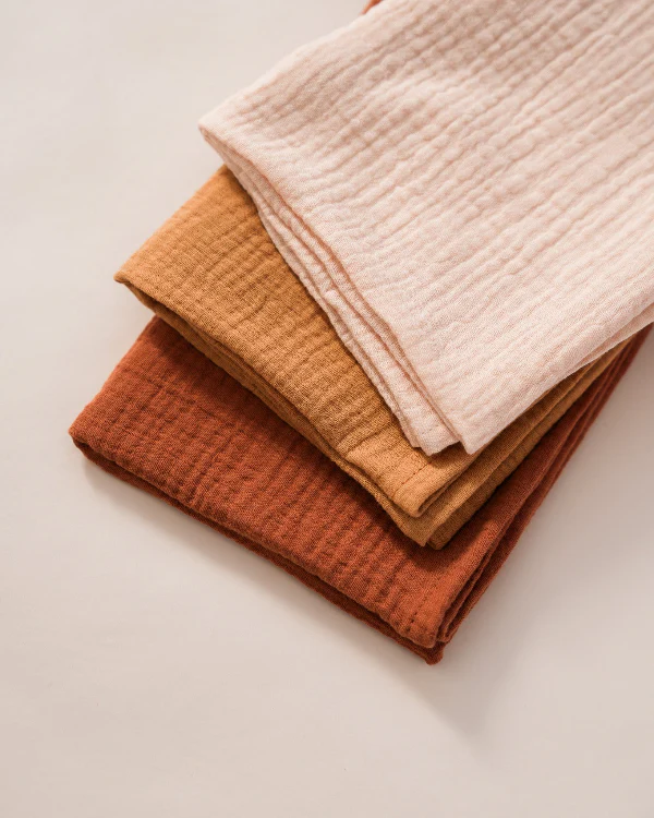 Doll Muslin Swaddle Blanket - Cinnamon - Image 5