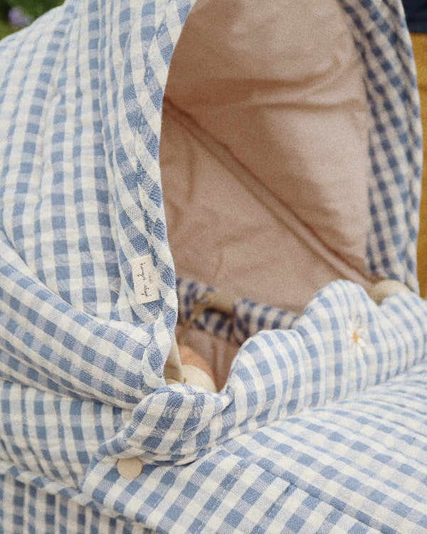 Doll Pram - Captains Blue Check - Image 3