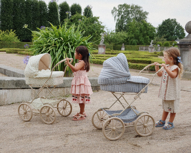 Doll Pram - Captains Blue Check - Image 4