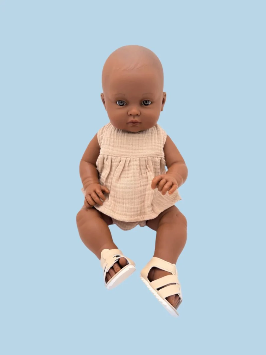 Doll Shoes | Cream Sandals (18" dolls) - Image 5