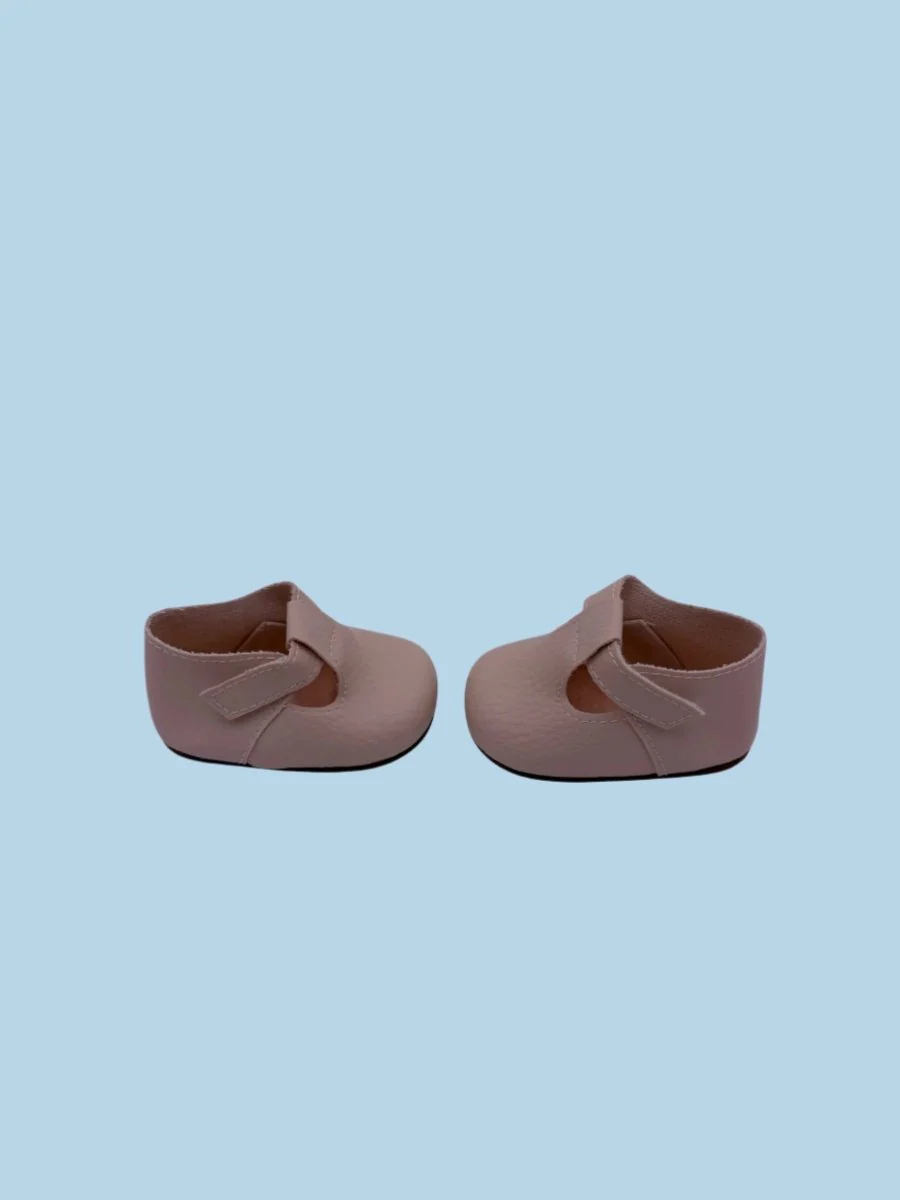 Doll Shoes | Cream 'T-strap' Shoes - Image 3