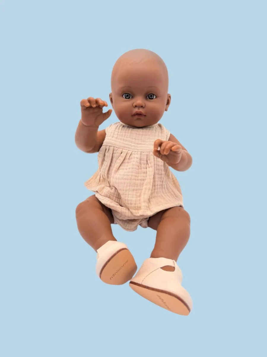 Doll Shoes | Cream 'T-strap' Shoes - Image 4