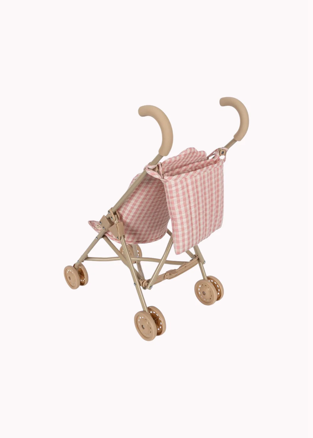 Doll Stroller - Powder Pink Check - Image 2