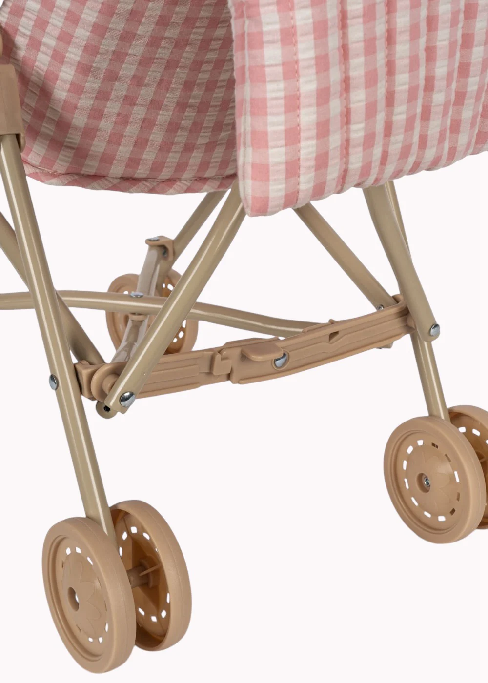 Doll Stroller - Powder Pink Check - Image 6