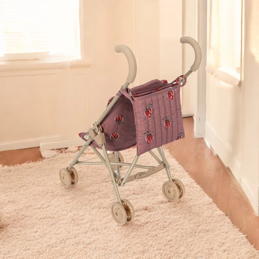 Konges Sloejd | Baby Doll Stroller - Vita Rosa Blush Glitter - Image 3