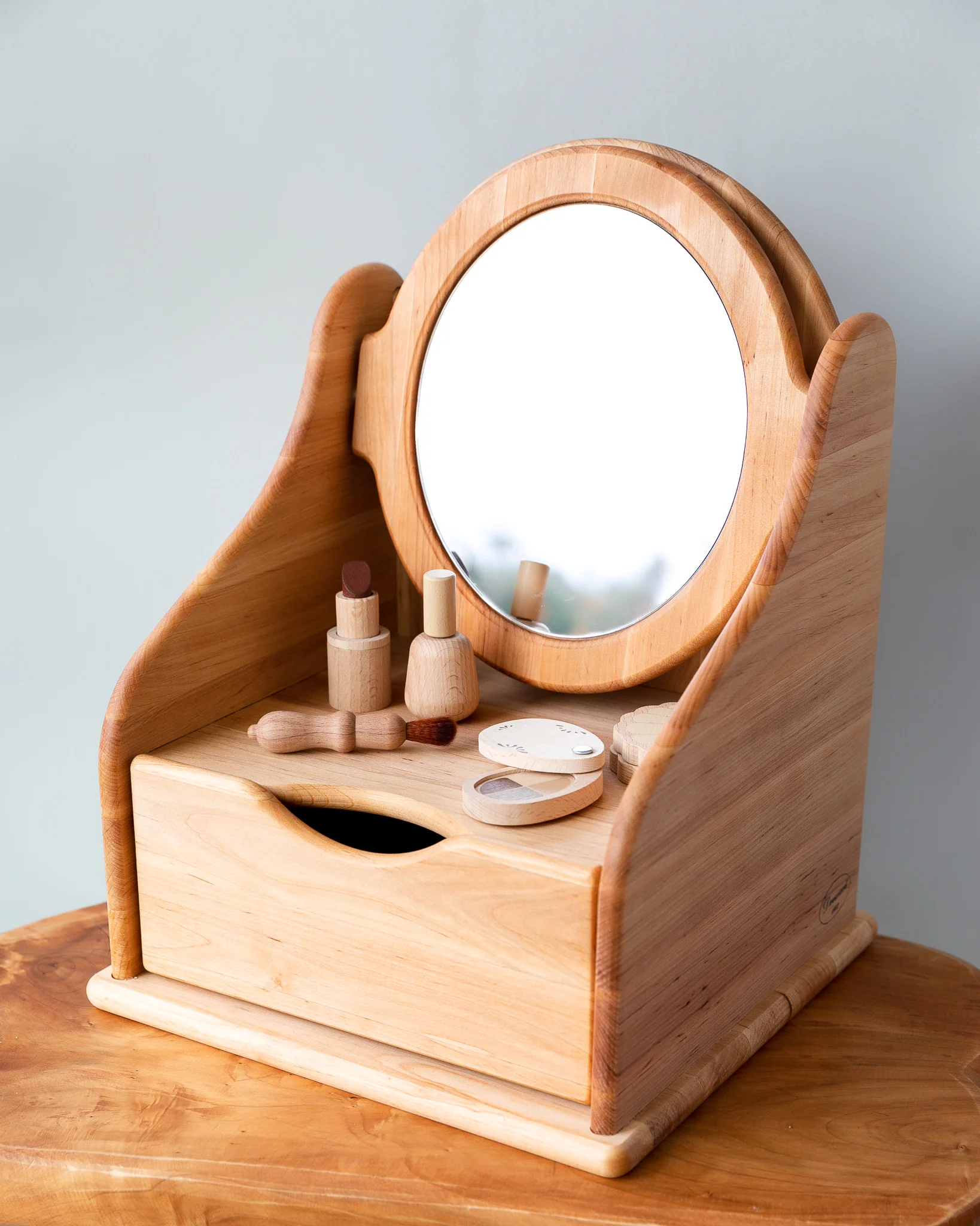 Wooden Toy Vanity Table - Natural - Image 3