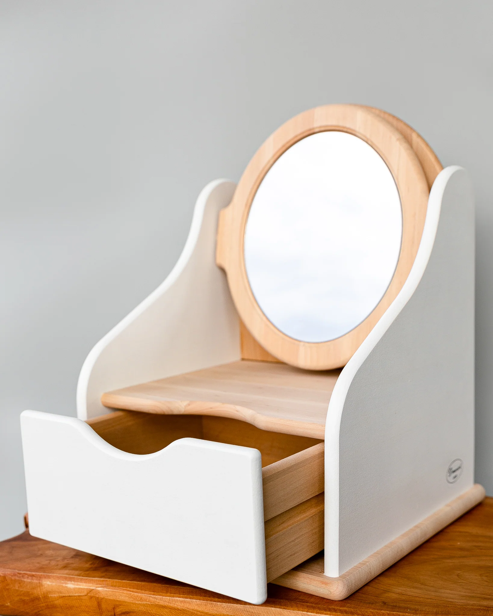 Wooden Toy Vanity Table - White - Image 2