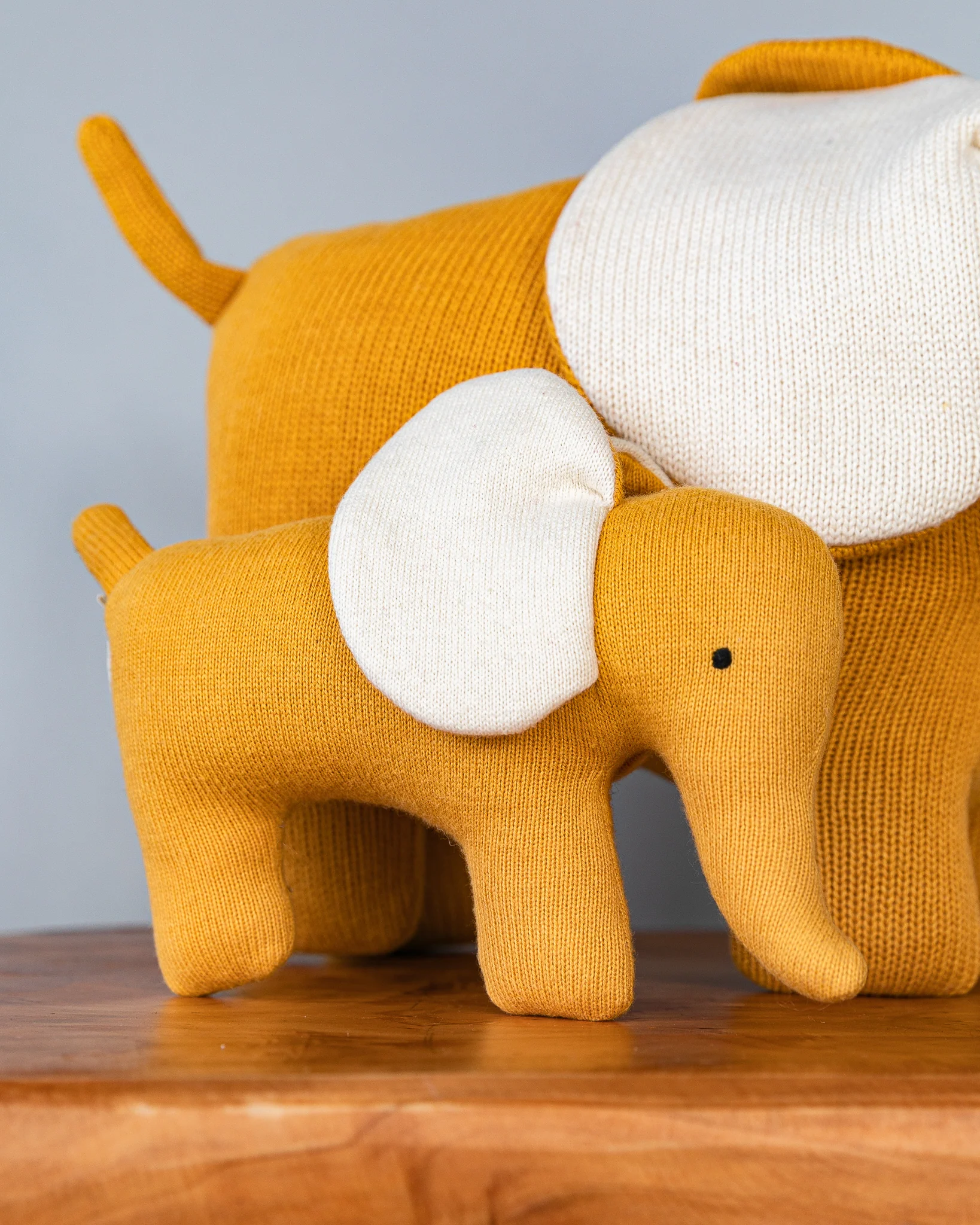 Hand-made Elephant Toy | Mustard - Image 3