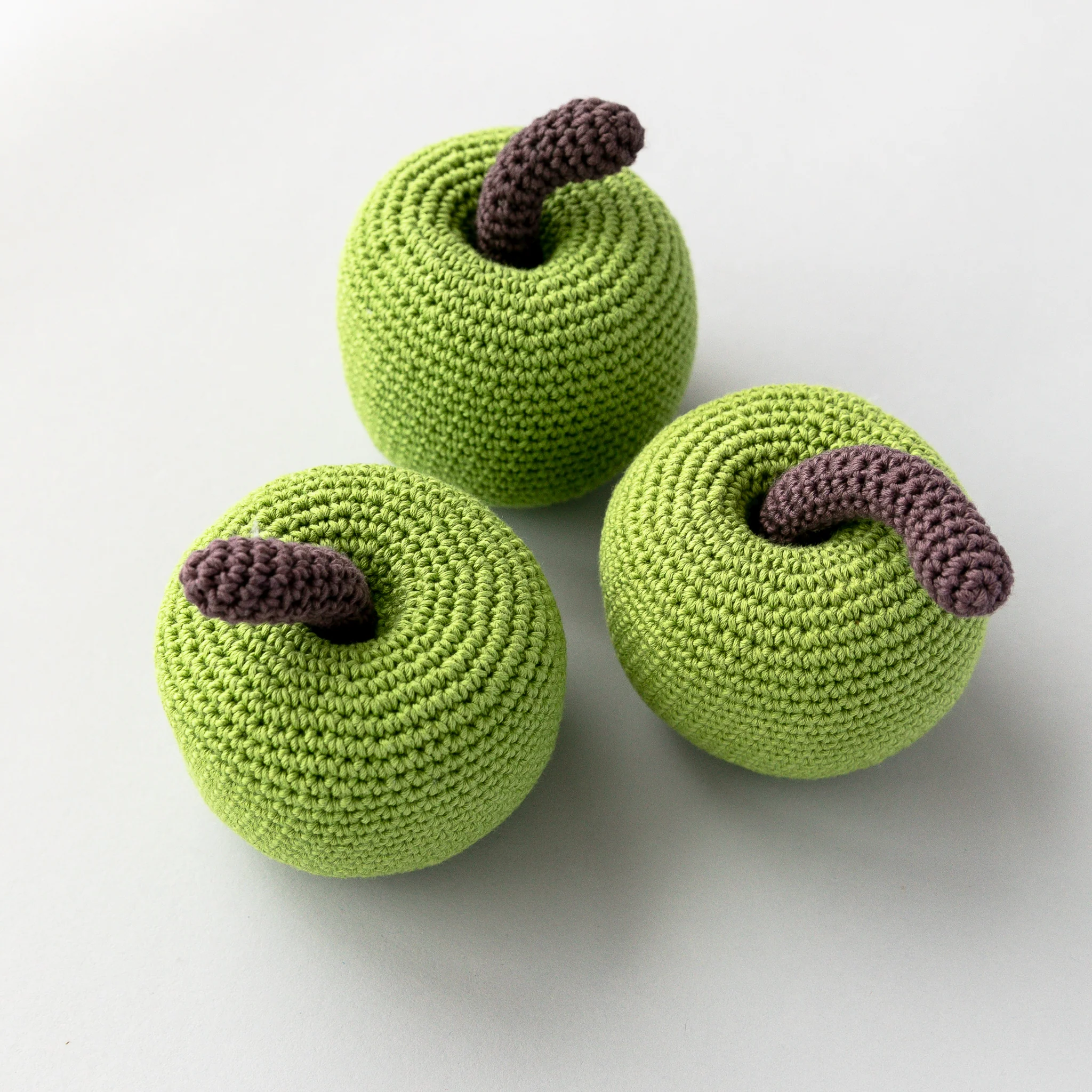 Handmade Apple Rattle, Play Food - Image 2