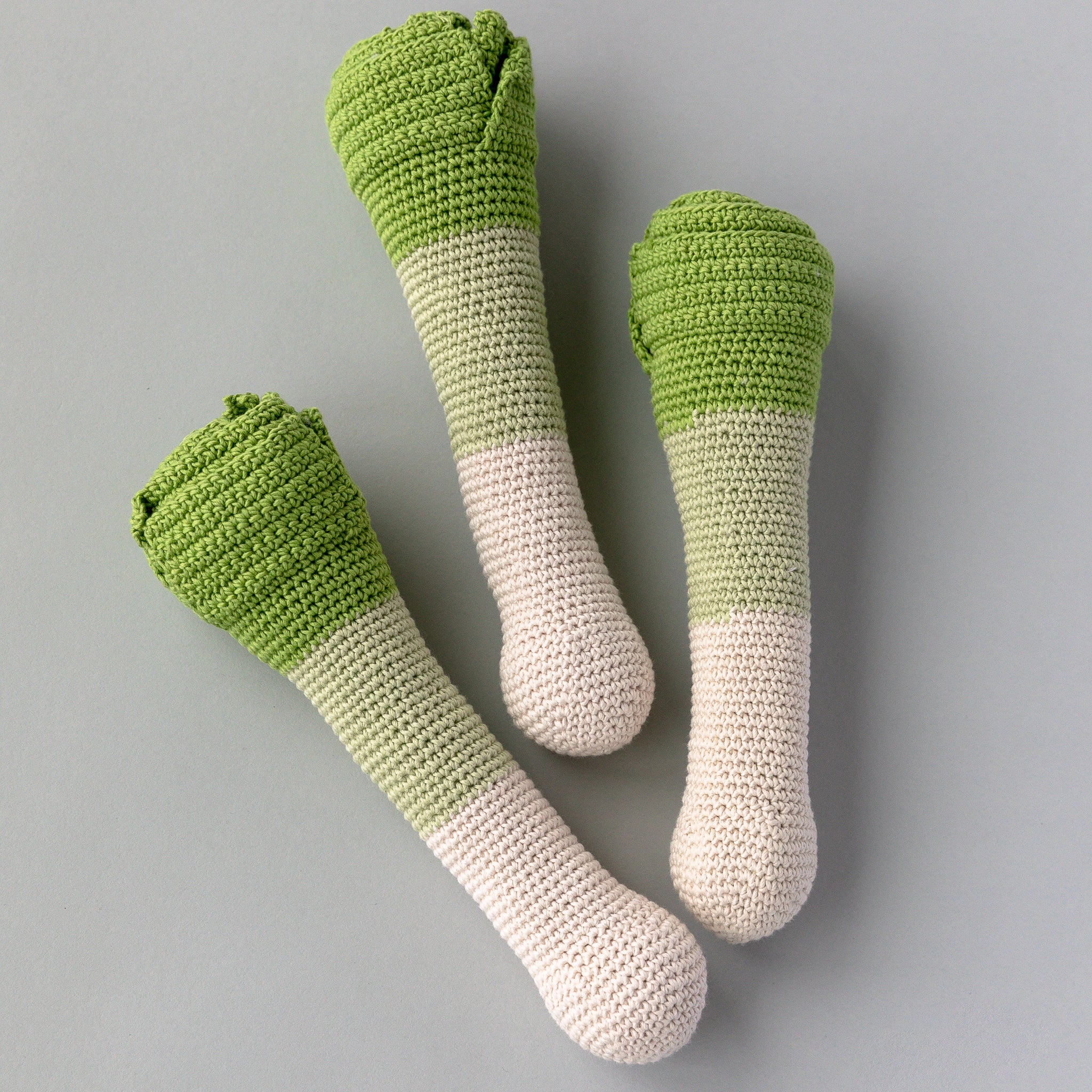 Handmade Leek Rattle, Play Food - Image 2