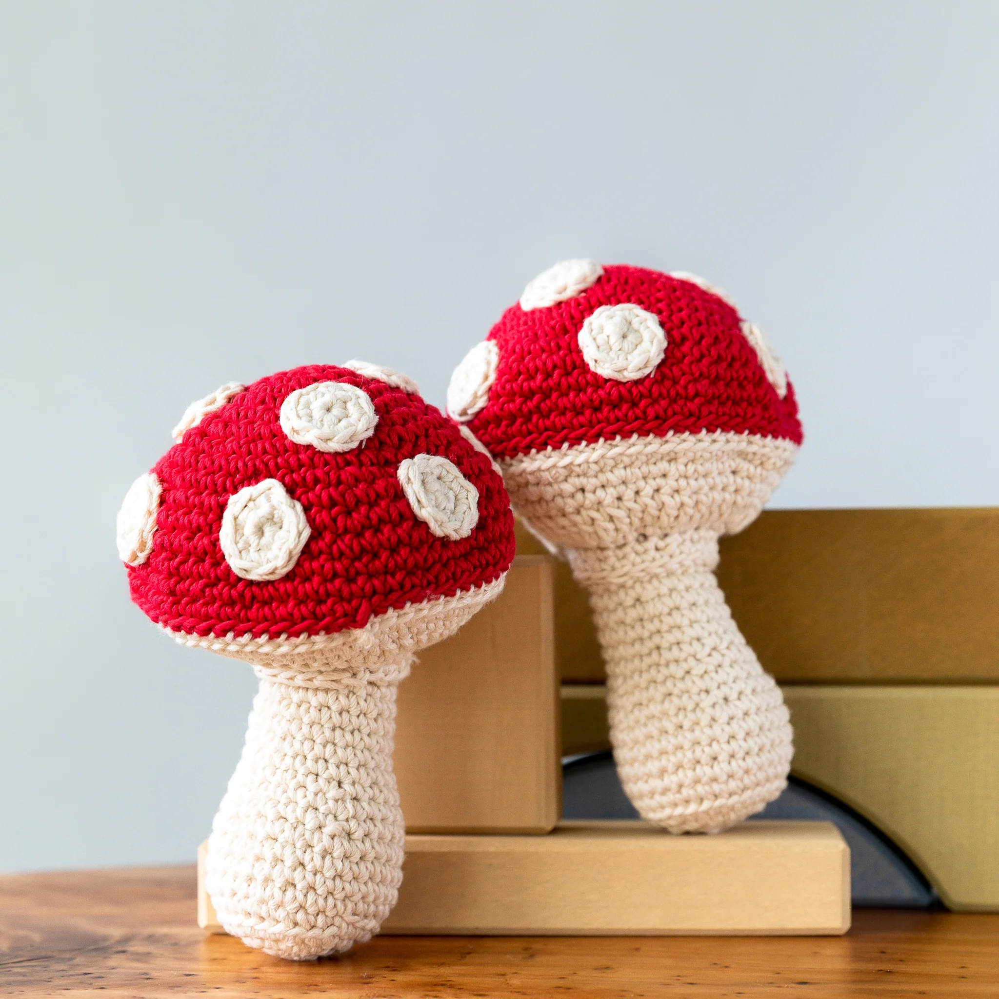 Handmade Mushroom Rattle, Play Food - Image 3