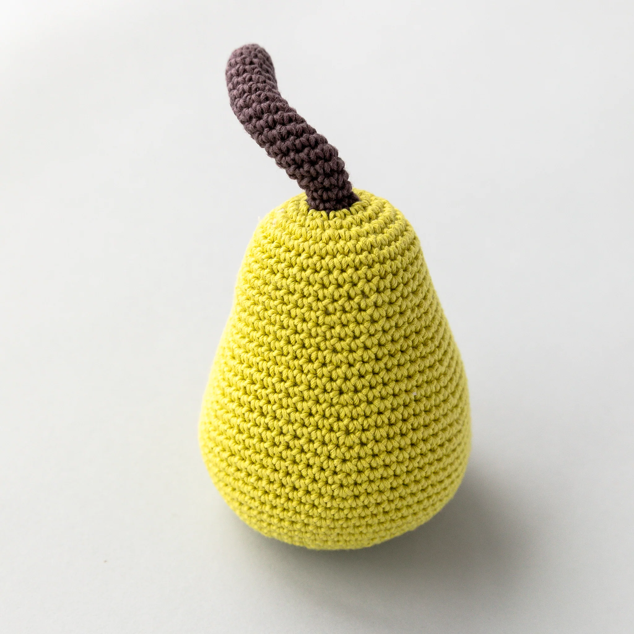 Handmade Pear Rattle, Play Food - Image 2