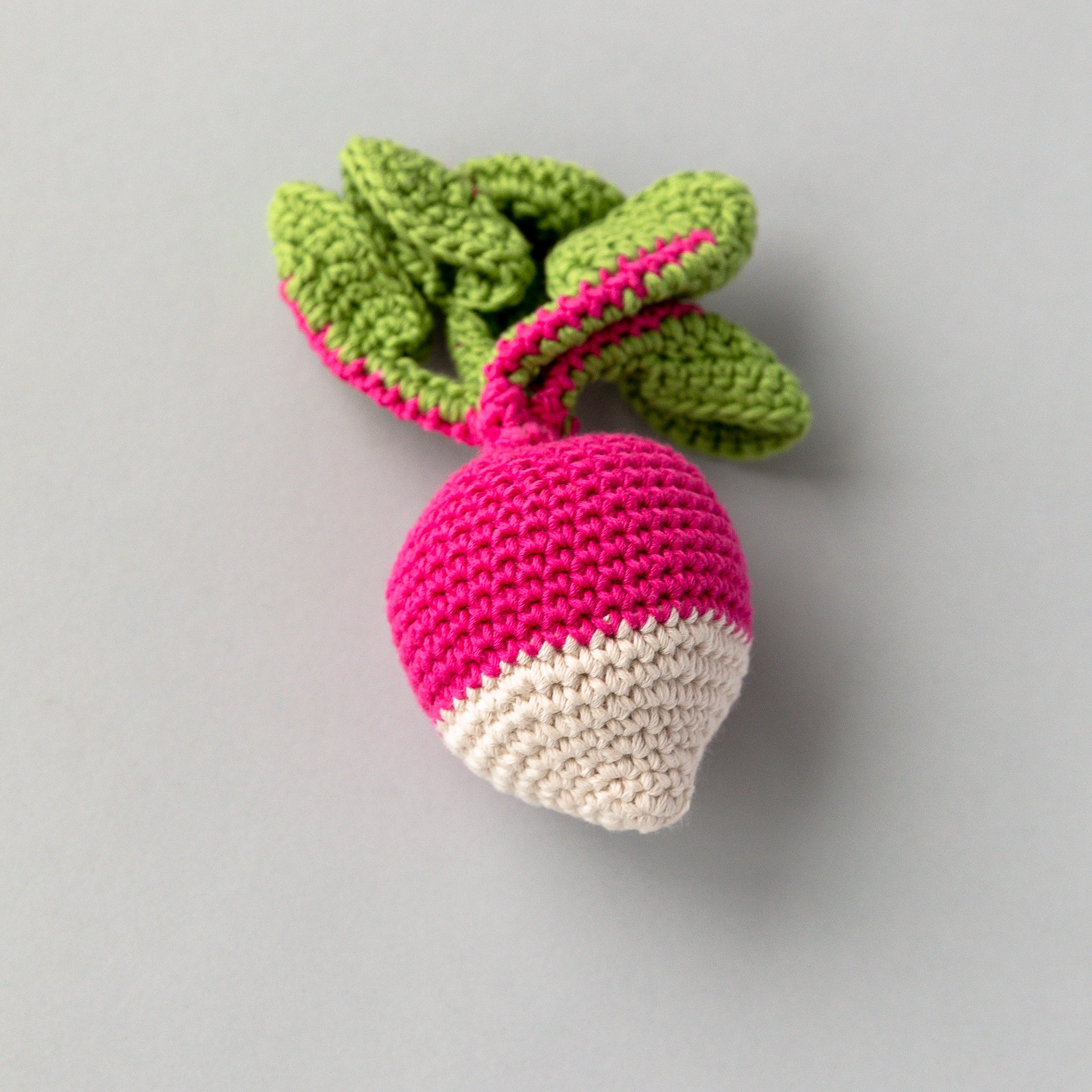 Handmade Radish Rattle, Play Food - Image 3